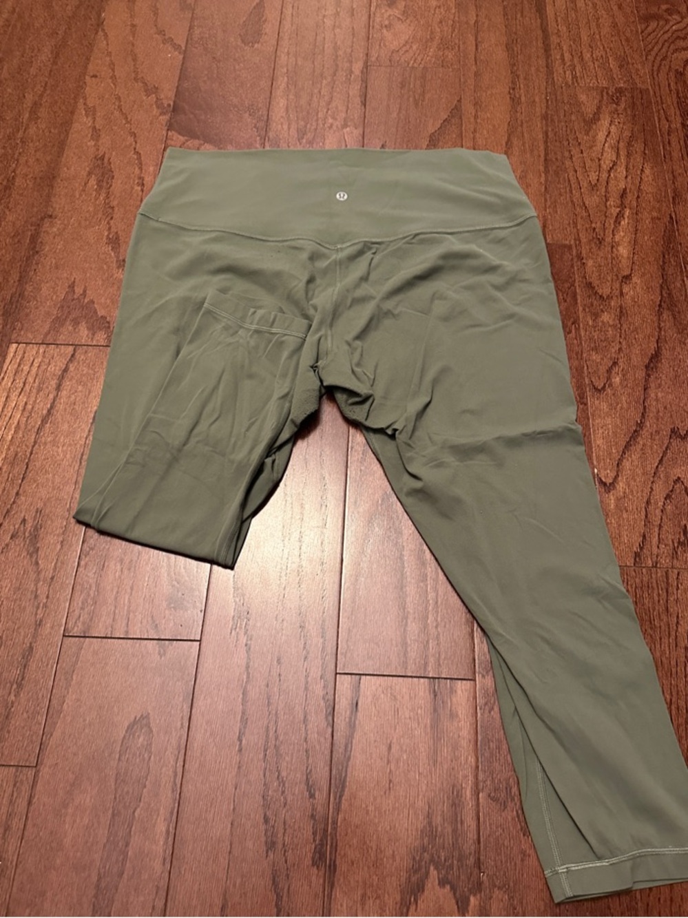 Lululemon Olive Green High-Rise Align Cropped Leggings